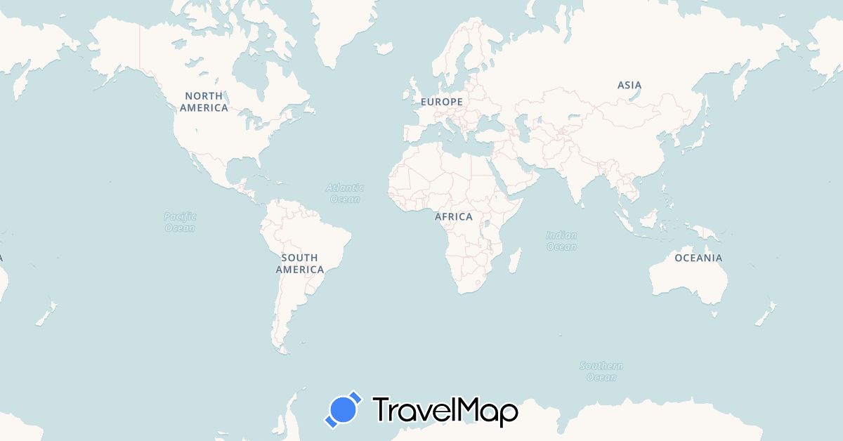 TravelMap itinerary: driving, plane in Australia, Canada, Cook Islands, Indonesia, Sri Lanka, Malaysia, New Zealand, East Timor, United States, Vietnam (Asia, North America, Oceania)